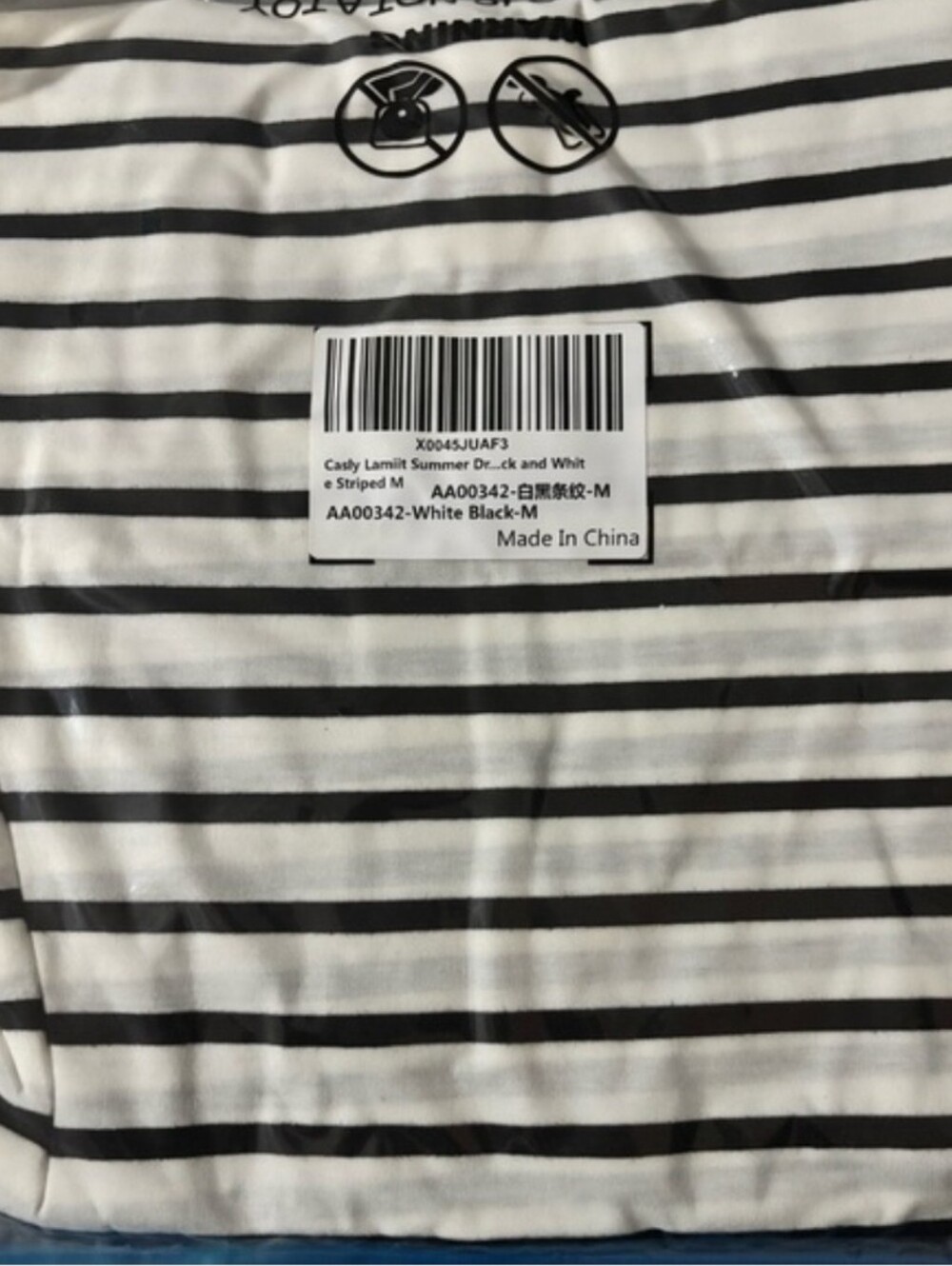 Classic Black & White Striped Short-Sleeve Maxi Dress - Picture 2 of 4